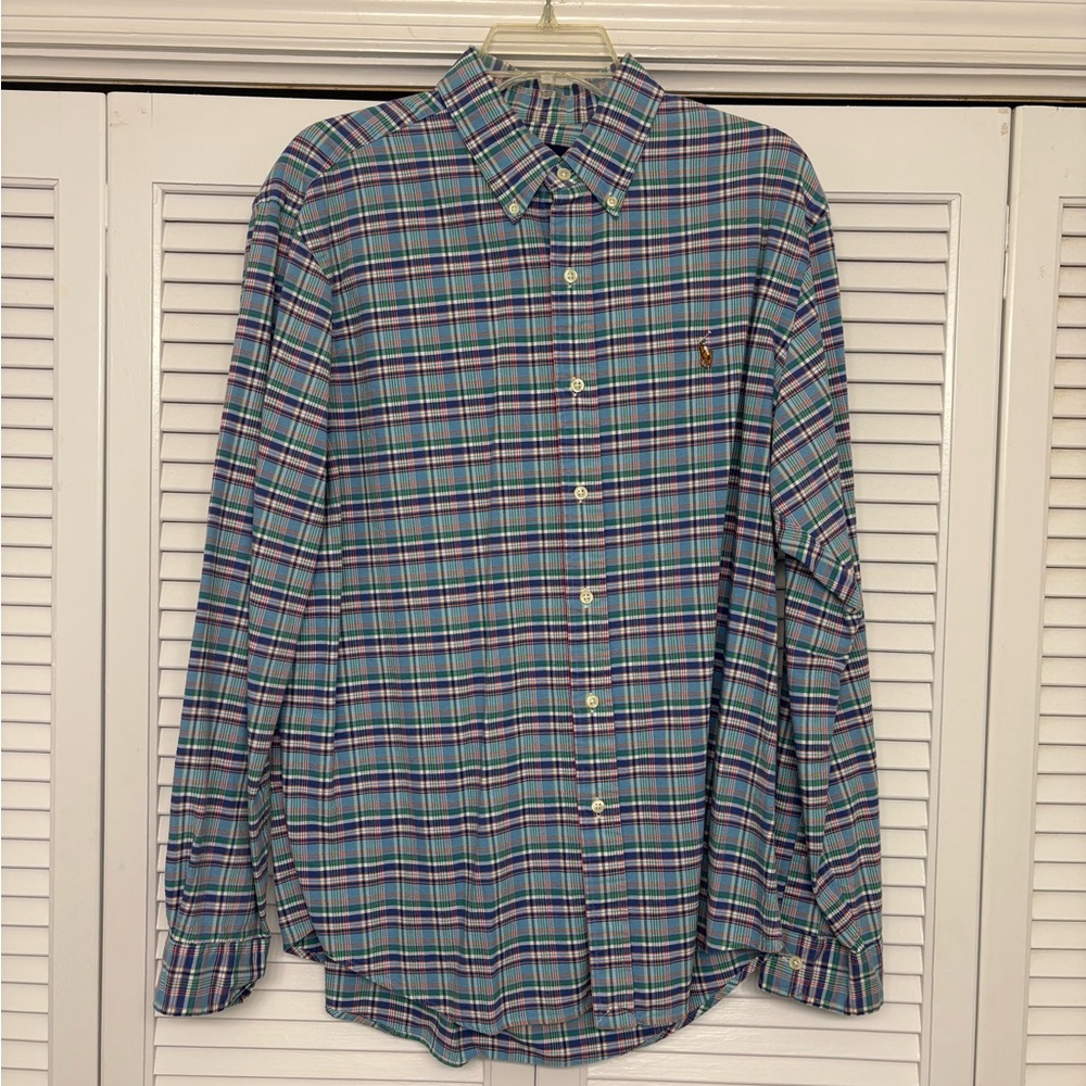 Ralph Lauren Men's Blue Plaid Shirt